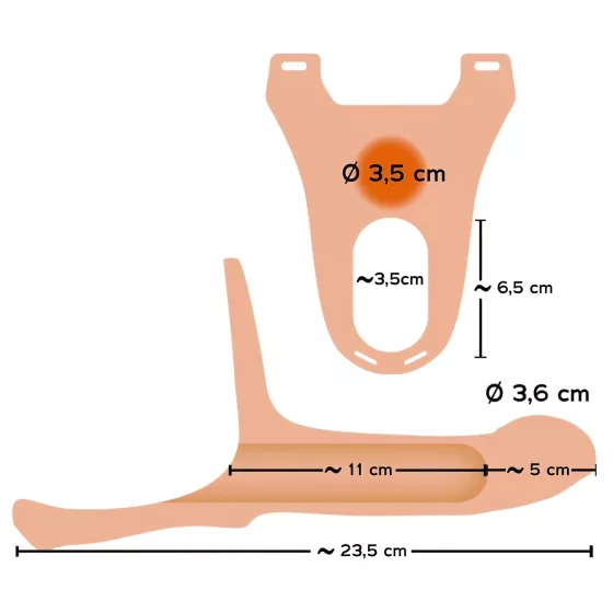 You2Toys - Strap-on M - Hollow Dildo - Natural