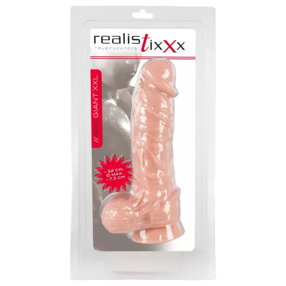 Realistixxx Giant XXL - Lifelike Dildo (32cm) - Natural Tone