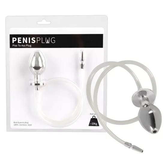 Hollow Anal Plug with Urethral Expander""