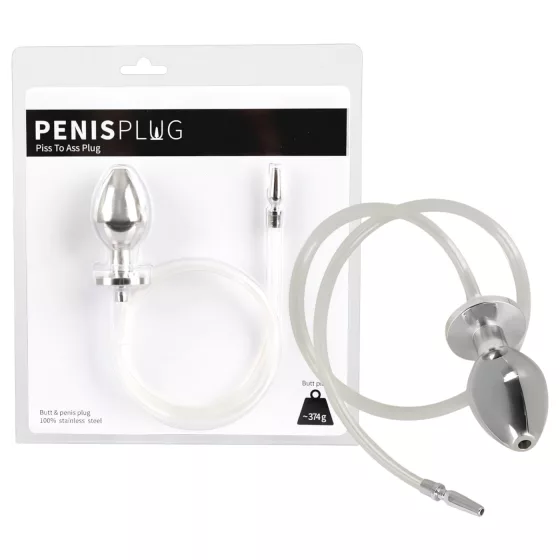 You2Toys - Piss to Ass Plug - hollow anal plug with urethral dilator