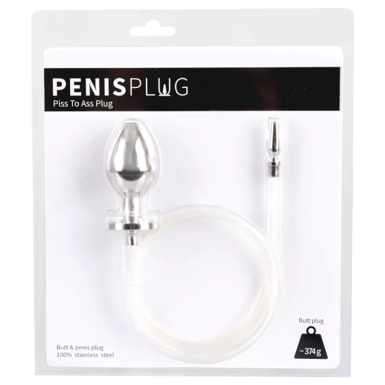 You2Toys - Piss to Ass Plug - hollow anal plug with urethral dilator
