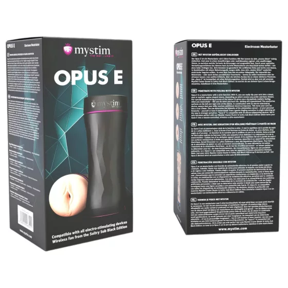 Mystim Opus E Vagina - Electro Stimulation Toy (Natural-Black)