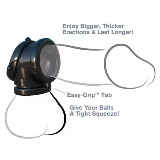 Fantasy Rock Hard - Penis Ring & Scrotum Stretcher (Black)