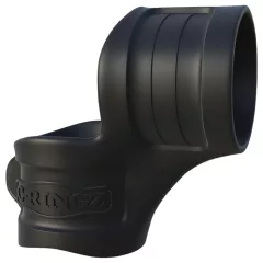 Fantasy Mr. Big - Black Silicone Penis and Testicle Ring Set