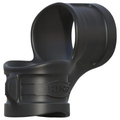 Fantasy Mr. Big - Black Silicone Penis and Testicle Ring Set