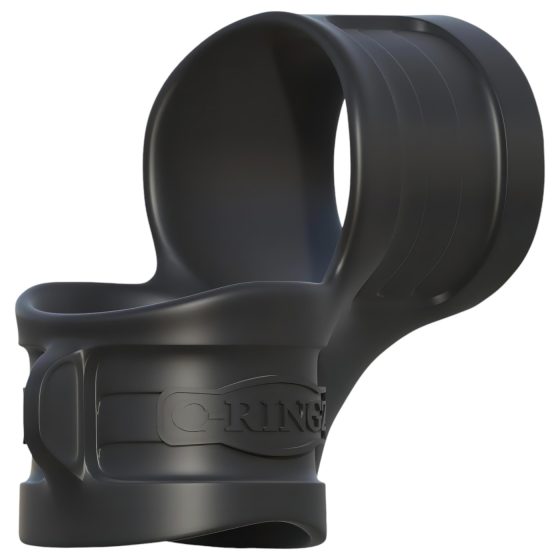 Fantasy Mr. Big - Black Silicone Penis and Testicle Ring Set