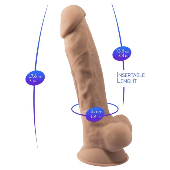 Silexd 7 - Suction Cup Dildo - 6.9 (Natural)"