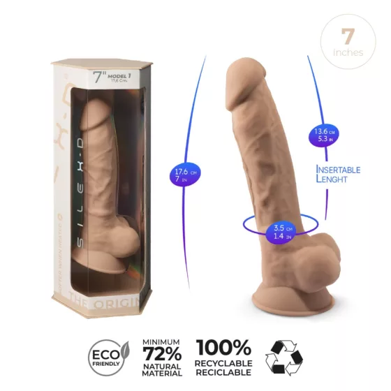Silexd 7 - Suction Cup Dildo - 6.9 (Natural)"