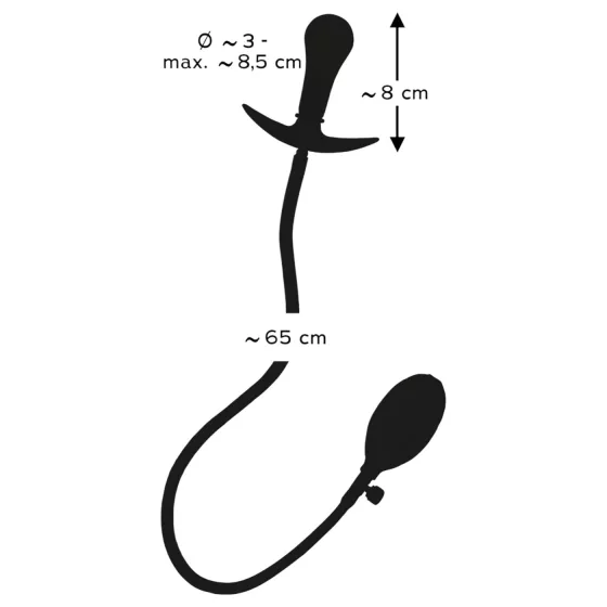 You2Toys - Black Inflatable Beaded Anal Plug