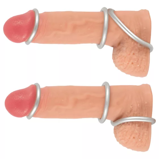 You2Toys Metallic - Silicone Penis Ring Set (3 Pieces)