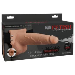 Fetish Strap-On 7.5 - Adjustable, Squirting Dildo (Natural)