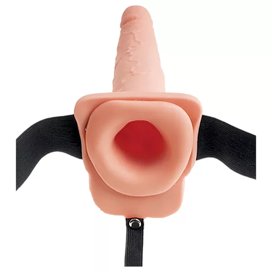 Fetish Strap-On 7.5 - Adjustable, Squirting Dildo (Natural)