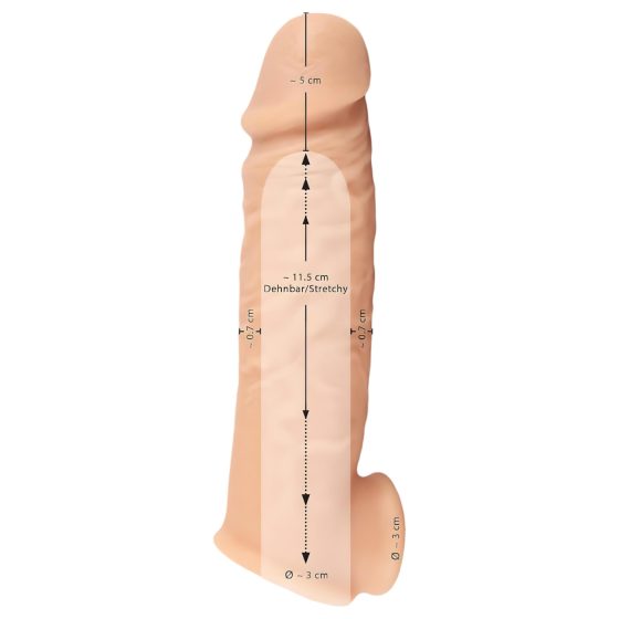 Realistixxx - Pleasure Ring Penis Sleeve - 16cm (Natural)