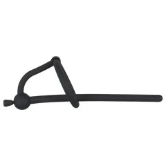 Silicone Urethral Stretcher & Glans Ring (0.6mm) - Black