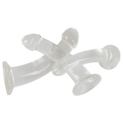   Crystal Clear - Acorn Anal Dildo Set - 3 Pieces (Transparent)