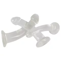   Crystal Clear - Acorn Anal Dildo Set - 3 Pieces (Transparent)