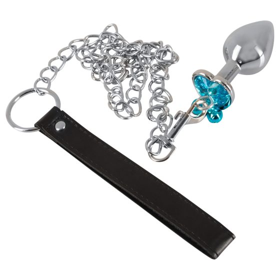 You2Toys - Silver Anal Plug Set with Leash