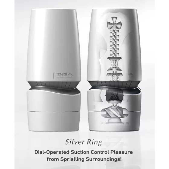 TENGA Aero - Super Suction Masturbator (White-Silver)