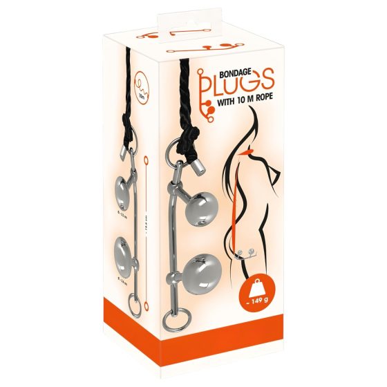You2Toys Bondage Anal Plug (149g) + 10m BDSM Rope Set