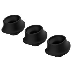 Womanizer L - Extra Suction Cup Set - Black (3 pcs) - Large