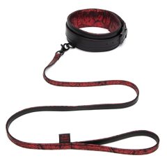 Fifty shades of grey - Collar with leash (black and red)