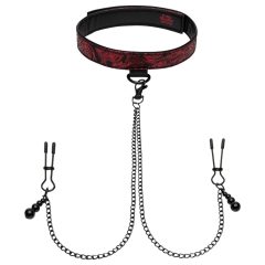 Fifty Shades Grey - Collar & Nipple Clamps (Black-Red)
