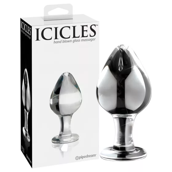 Icicles No. 25 - Clear Glass Tapered Anal Plug