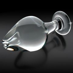 Icicles No. 25 - conical, glass anal dildo (translucent)