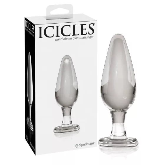 Icicles No. 26 - Tapered Glass Anal Plug (Transparent)