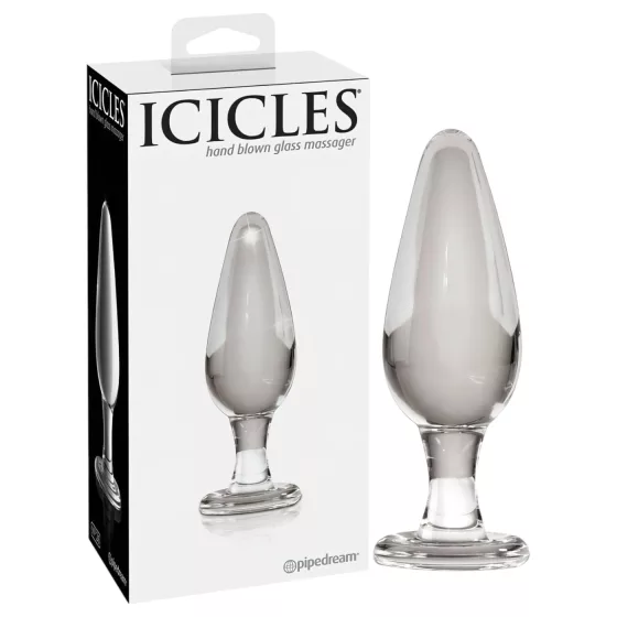 Icicles No. 26 - tapered glass anal plug (clear)