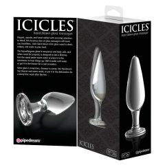 Icicles No. 26 - Tapered Glass Anal Plug (Transparent)