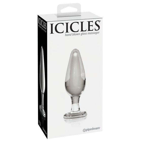 Icicles No. 26 - Tapered Glass Anal Plug (Transparent)