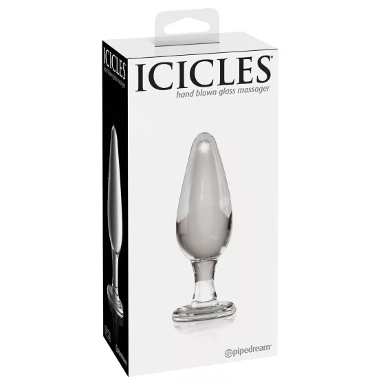 Icicles No. 26 - Tapered Glass Anal Plug (Transparent)