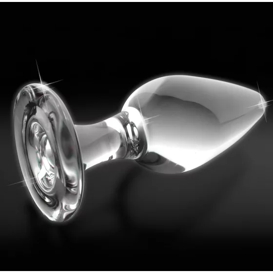 Icicles No. 26 - Tapered Glass Anal Plug (Transparent)