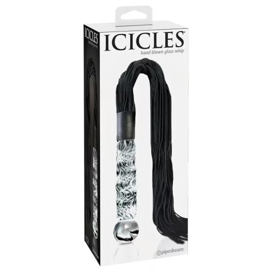 Icicles No. 38 - Leather Whip & Glass Dildo (Clear-Black)