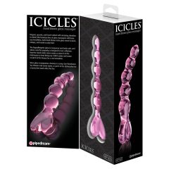 Icicles No. 43 - Pearl Heart Glass Dildo (Pink)