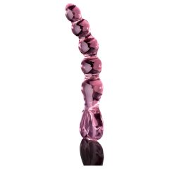 Icicles No. 43 - Beaded Heart Glass Dildo (Pink)