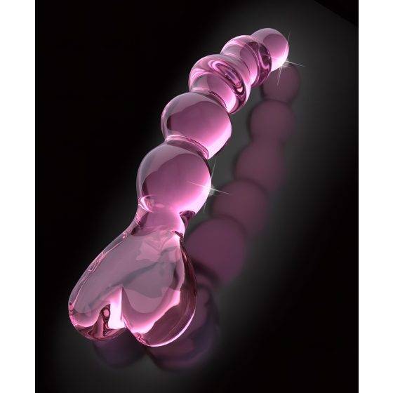 Icicles No. 43 - Pearl Heart Glass Dildo (Pink)