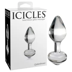 Icicles No. 44 - Tapered Glass Anal Plug (Clear)