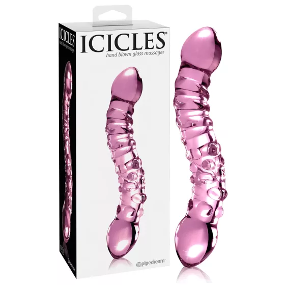 Icicles No. 55 - Double-Ended G-Spot Glass Dildo (Pink)