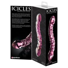 Icicles No. 55 - Double-Ended Glass G-Spot Dildo (Pink)