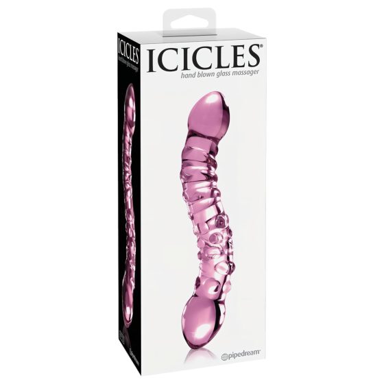 Icicles No. 55 - Double-Ended Glass G-Spot Dildo (Pink)