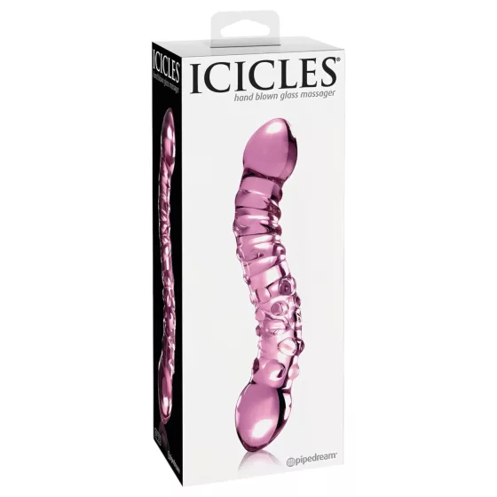 Icicles No. 55 - Double-Ended G-Spot Glass Dildo (Pink)