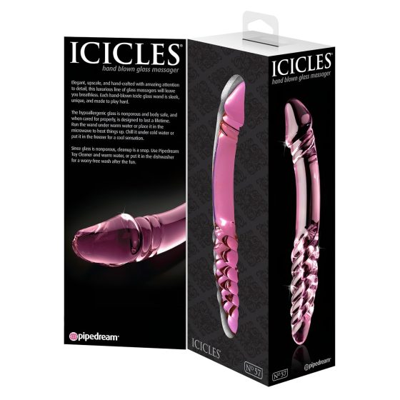Icicles No. 57 - Pink Dual-Ended Glass Pleasure Toy