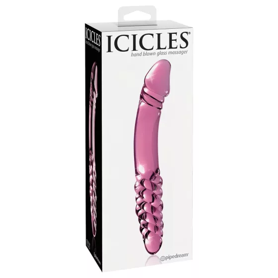 Icicles No. 57 - Double-Ended Pink Glass Dildo