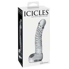 Icicles No. 61 - Clear Glass Dildo with Handle