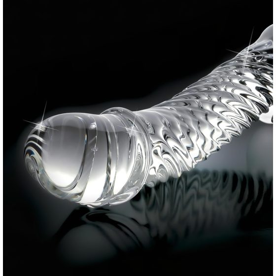 Icicles No. 61 - Clear Glass Dildo with Handle