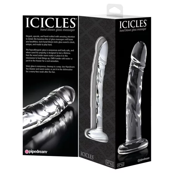 Icicles No. 62 - Transparent Glass Dildo