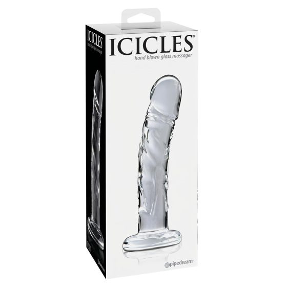 Icicles No. 62 - Glass Dildo with Phallic Design (Transparent)