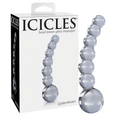 Icicles No. 66 - Curved, Bulbous Glass Dildo (Clear)